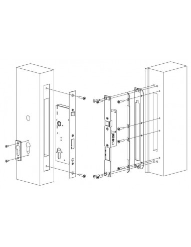 Cerradura electromecánica - Distancia 50 mm.