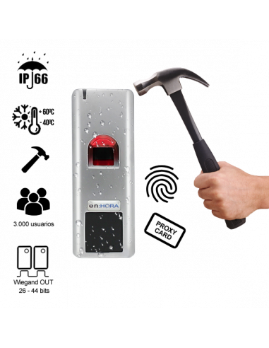 Terminal Autónomo de Huella/Proximidad IP66