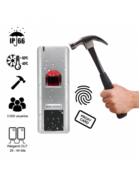 Terminal Autónomo de Huella/Proximidad IP66