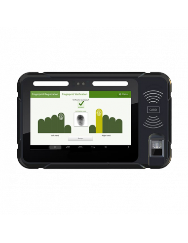 Tablet biométrico de mano y pared 4G, WIFI, NFC, FAP20, GPS, Cámara, Android, DUAL SIM