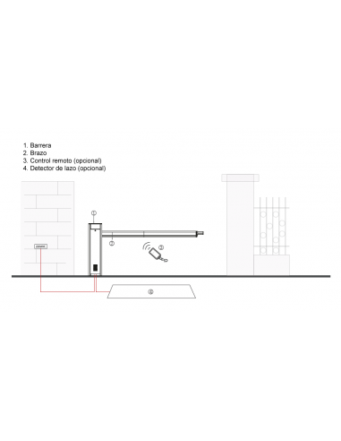 Barrera vehicular automática con indicador led Seguridad Global