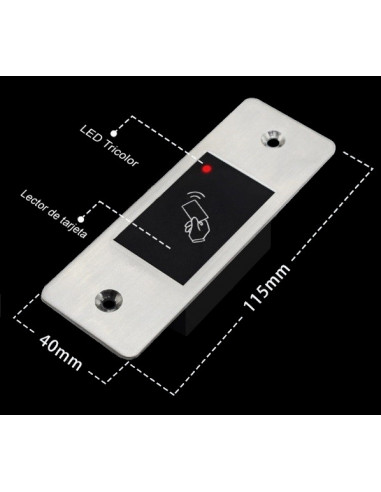Terminal RFID  empotrable de control de acceso