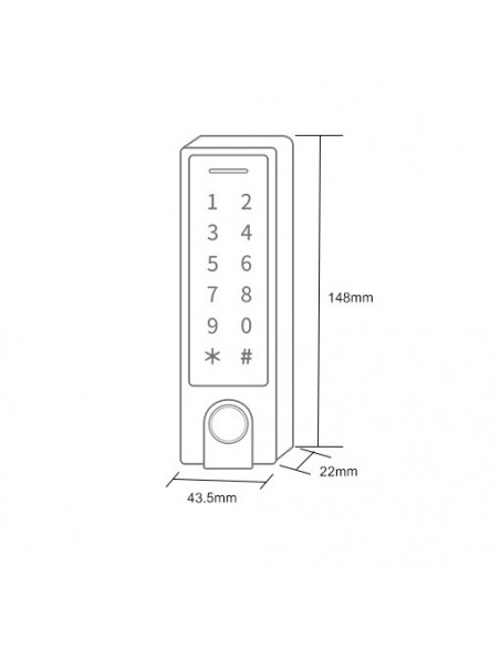 Terminal bluetooth EM y Mifare de control acceso para Tuya APP Terminal bluetooth EM y Mifare de control acceso para Tuya APP