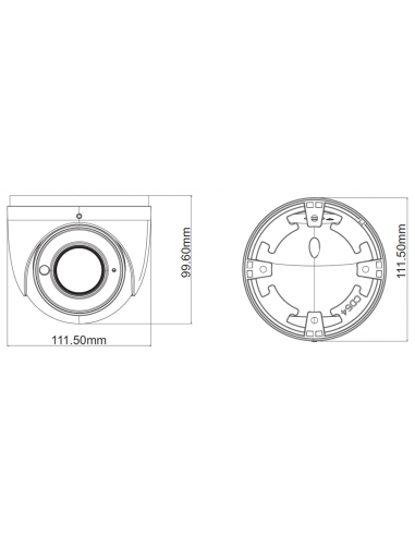 Cámara Domo Varifocal 4MP IP con Reconocimiento facial / IA