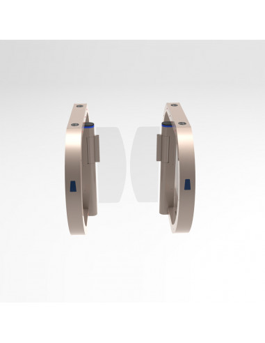 Pasillo automático con paneles acrílicos batientes