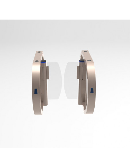 Pasillo automático con paneles acrílicos batientes