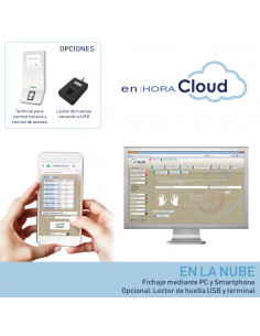 Control de Presencia en:HORA CLOUD - Pack fichaje en la nube: presencial, móvil y PC