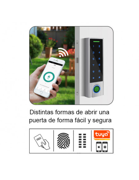 Terminal WIFI Huella + EM + Mifare de control acceso para Tuya APP Smartphone