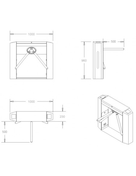 Torniquete de Paso para Control de Personas