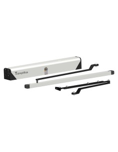 Abrepuertas motorizado con brazo universal de fácil instalación