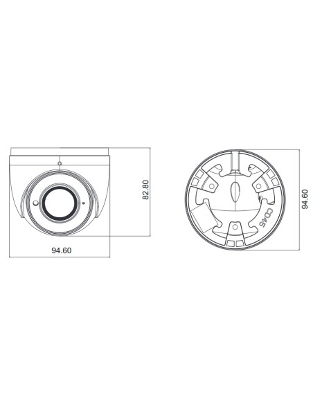 Cámara Domo 2MP IP67 IR 30m MIC PoE
