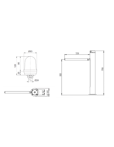 Portillo abatible de seguridad peatonal con nuestro exclusivo sistema de retroceso con rearme automático Portillo abatible de seguridad peatonal con nuestro exclusivo sistema de retroceso con rearme automático