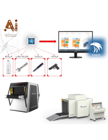 Equipo de RAYOS X para Inspección de Equipaje de mano con cónsola.