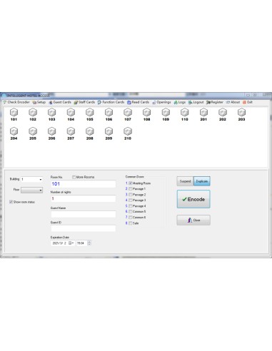 Programa de gestión de habitaciones para hotel