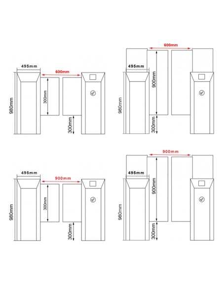 Portillo-pasillo motorizado de panel deslizante de alta seguridad