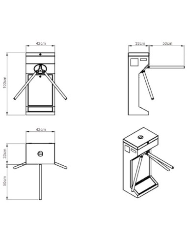 Torno trípode semi-automático bidireccional IN1100 Tsimplifica 5 ★★★★★