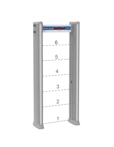 Arco detector de metales de 6 zonas para exterior