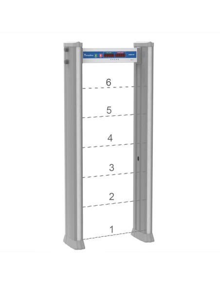 Arco detector de metales de 6 zonas para exterior