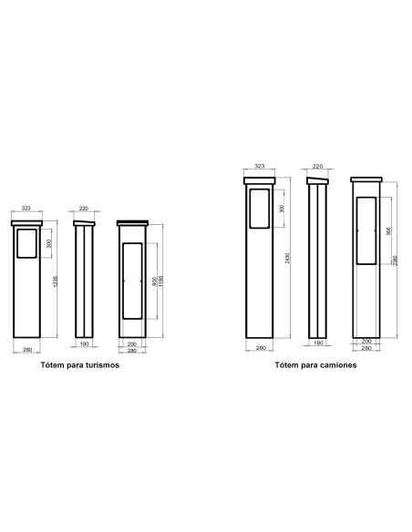 Totem para Turismos / Peatonal o Camiones