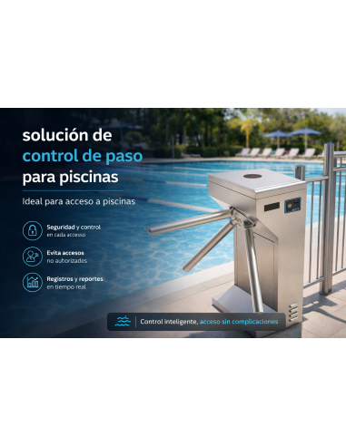 Torno RFID para Piscinas con Control de Acceso | Sistema Preconfigurado TSimplifica