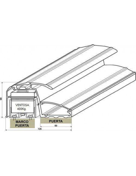 Tirador con Cierre Electromagnético de 400Kg