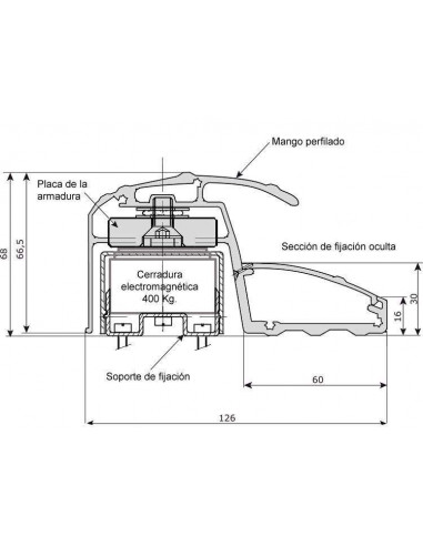 Tirador con Cierre Electromagnético de 400Kg