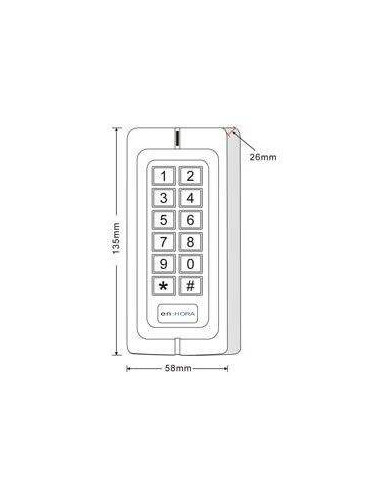 Lector de Proximidad con Teclado IP65