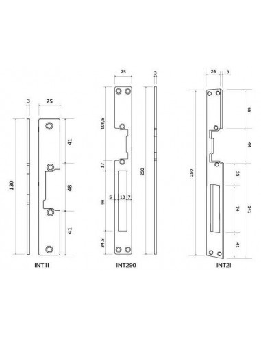 Armadura para abrepuertas de acero inoxidable