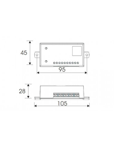 Receptor RF de 2 relés con display