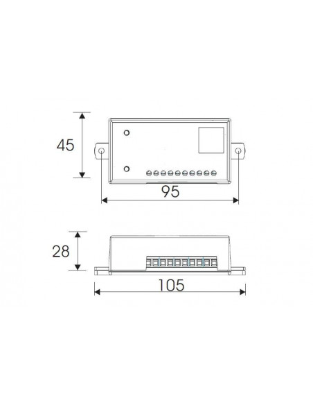 Receptor RF de 2 relés con display Receptor RF de 2 relés con display