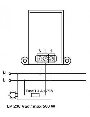 Receptor MINI de 230VCA - 1 Relé
