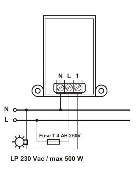 Receptor MINI de 230VCA - 1 Relé